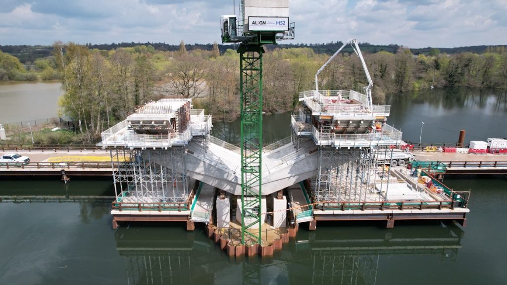 Last of 56 piers built on HS2’s longest viaduct