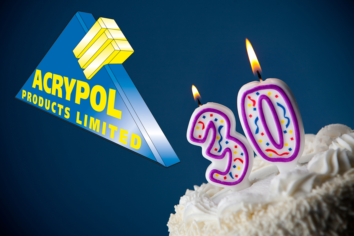 Acrypol Products celebrate their 30th year in business