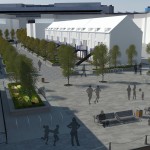 Proposed regeneration of brownfield site opposite Ocean Terminal, Leith