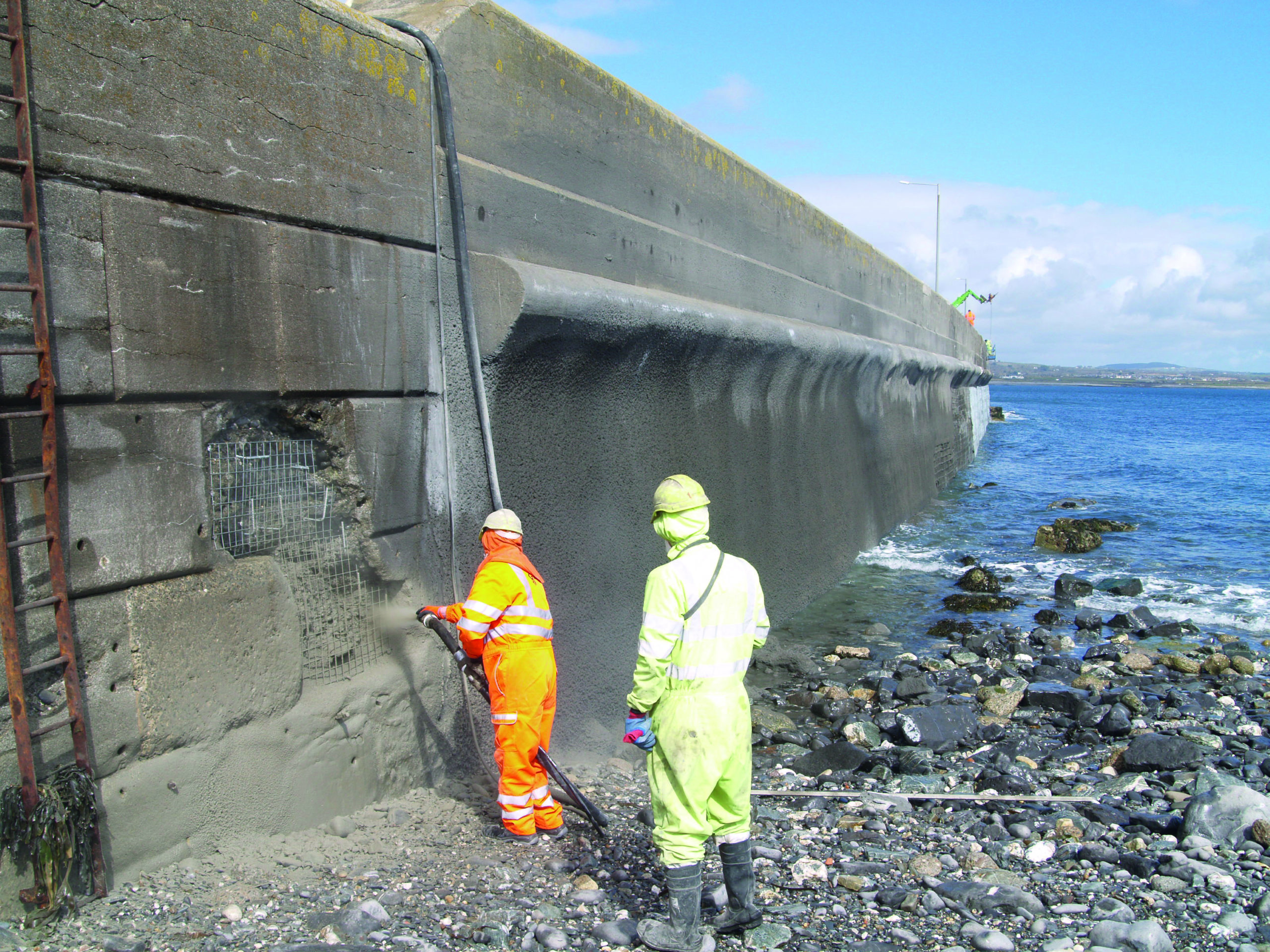 Tidal defences to get the once-over with new dry sprayed concrete