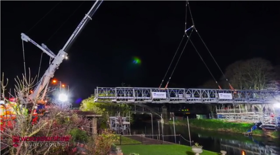 Screen grab of Time Lapse Movie Company video of bridge replacement