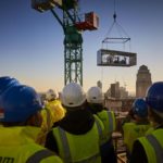 Sir William Henry Bragg building tops-out in Leeds