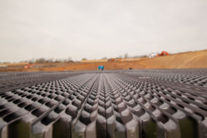 The largest stormwater tank of its type in England has been installed as part of the sustainable drainage infrastructure for a new housing development