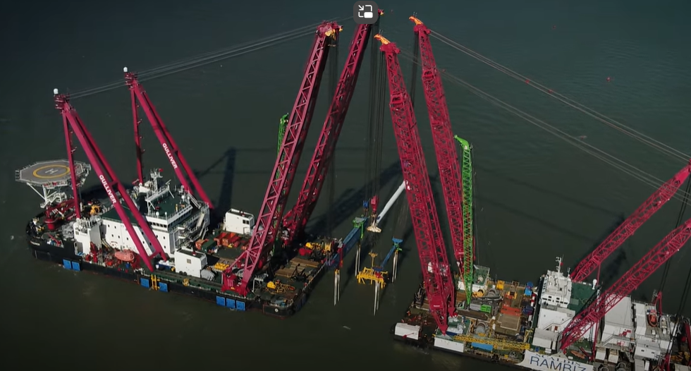 Installing six offshore liners at Hinkley Point C