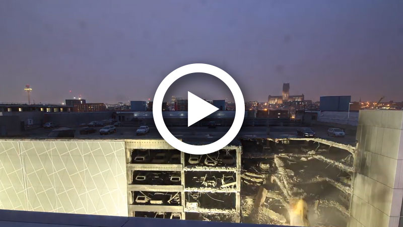 Demolition of the ACC Car Park in Liverpool