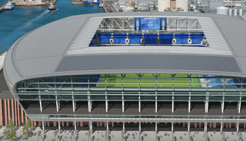 North Stand bolts up at Everton Stadium