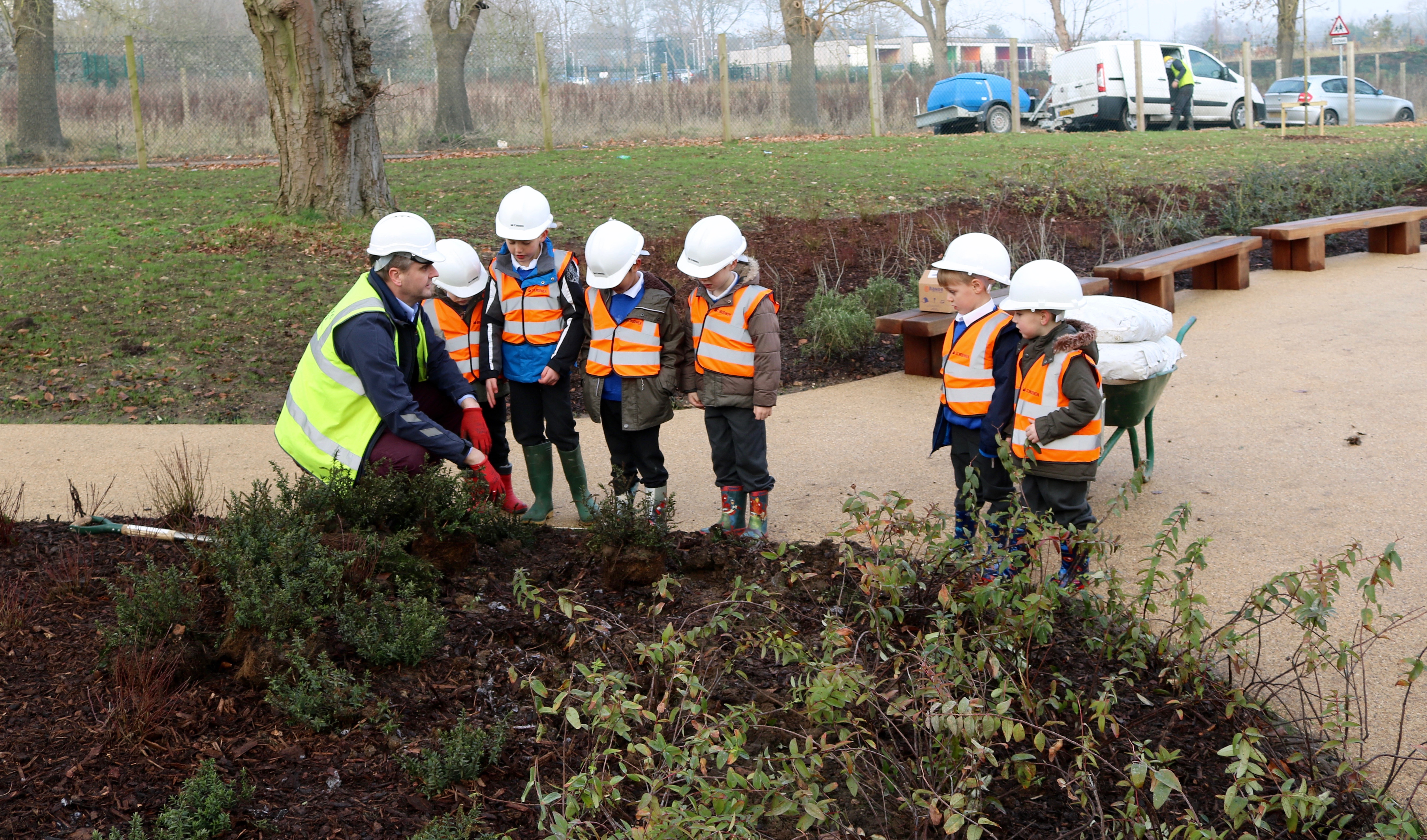 Local children help complete new St. Andrew’s Park play area