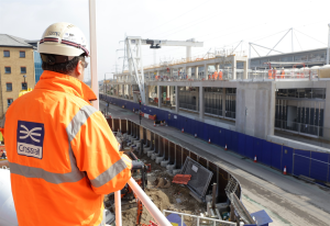 The new Crossrail station at Custom House built offsite in Derbyshire 